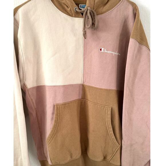 Champion x Urban Outfitters Colorblock Hoodie Mens Size Medium Long Sleeve - Picture 7 of 12